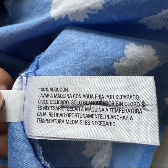 Universal Thread Cinched Waist Blue Floral Sun Dress Size Medium - Picture 13 of 14